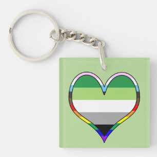 Porte-clés Aro Pride Heart Keychain