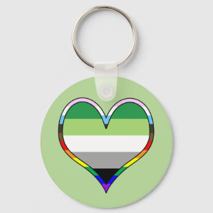 Porte-clés Aro Pride Heart Keychain