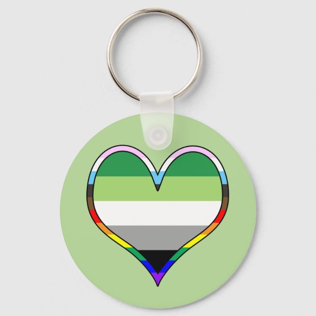 Porte-clés Aro Pride Heart Keychain (Recto)