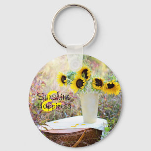 Porte-clés Arrangement de tournesol Soleil et bonheur