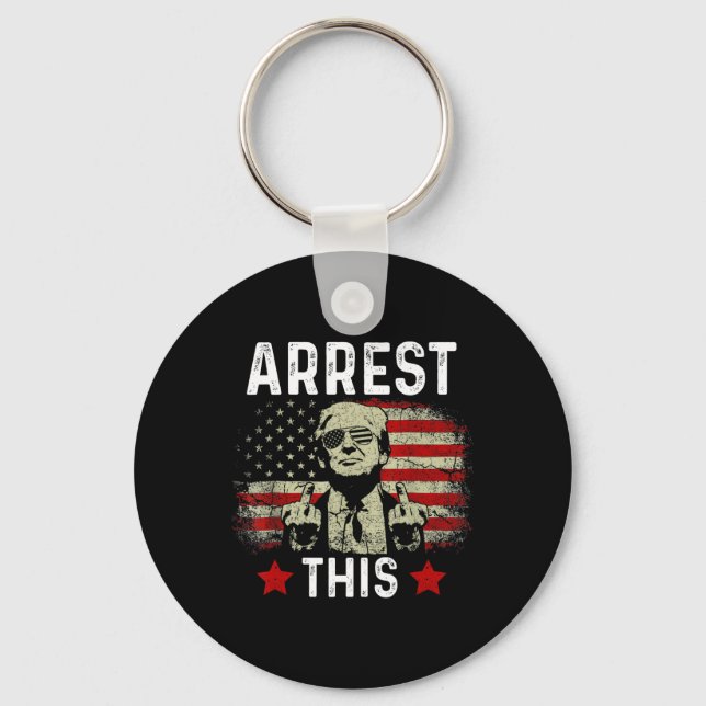 Porte-clés Arrestation de Trump 2024 Condamné Felon Trump Arr (Recto)