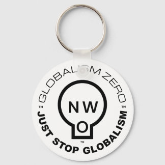 Porte-clés Arrêtez simplement Globalism™ Circle Logo (B) Keyc