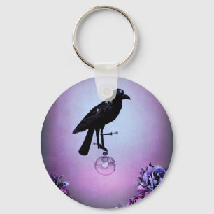 Porte-clés Arrière - plan pourpre Raven