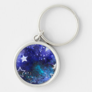Porte-clés Arrière - plan spatial avec étoiles