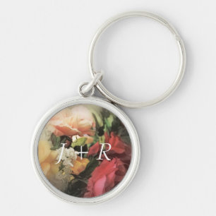 Porte-clés arrière - plan vibrant vintage floral d'art avec