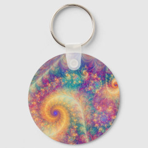Porte-clés Art abstrait fractal vortex fantaisiste