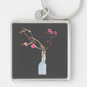 Porte-clés Art aquarelle de fleur de cerisier sakura