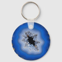Art de cristal de géode d'agate bleue à bordure do