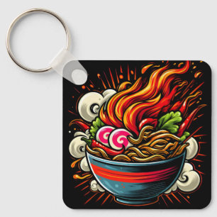 Porte-clés Art de rue de nouilles japonaises Ramen épicé