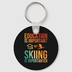 Porte-clés Art de ski cool pour hommes femmes enfants montagn
