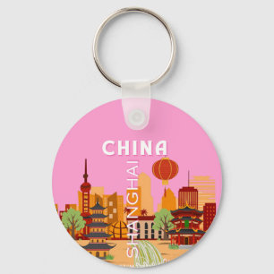 Porte-clés Art de voyage à Shanghai en Chine