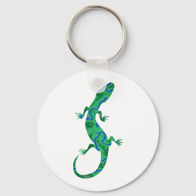 Porte-clés Art déco Grüner Gecko (Recto)
