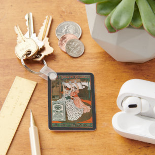 Porte-clés Art d'étiquette de produit vintage Pearline Modern