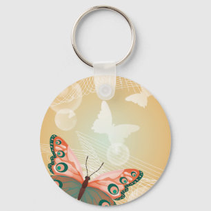Porte-clés Art du destin de mariage papillon hawaïen Aloha