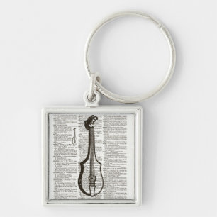 Porte-clés Art du dictionnaire d'instruments de musique