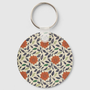 Porte-clés Art floral vintage de motif de la Chine