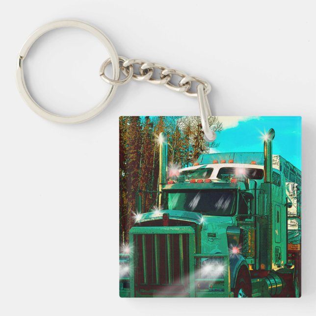 Porte-clés Art lourd de camion de transport pour des (Devant)
