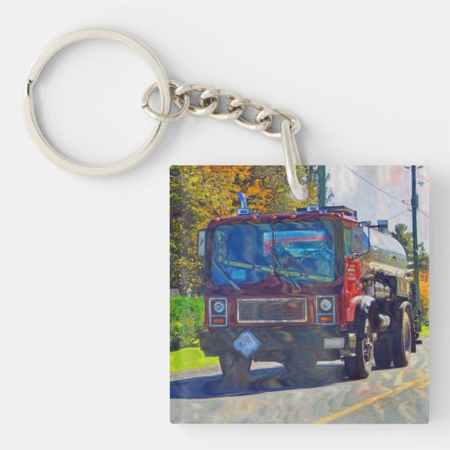 Porte-clés Art lourd de camion de transport pour des (Devant)
