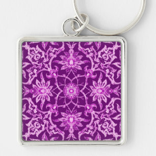 Porte-clés Art Nouveau Chinese Pattern - Amethyst Purple