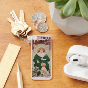 Porte-clés Art Nouveau vintage Helm Cacao par Privat Livemont