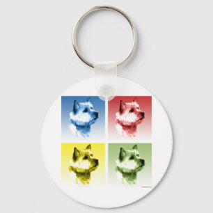 Porte-clés Art pop Norwich Terrier