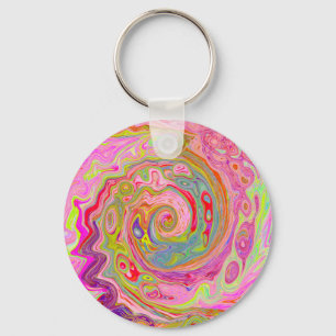 Porte-clés Art Super rétro rose, jaune et magenta