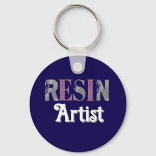 Porte-clés Artiste de résine