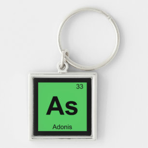 Porte-clés As - Adonis Symbole de table périodique de chimie 