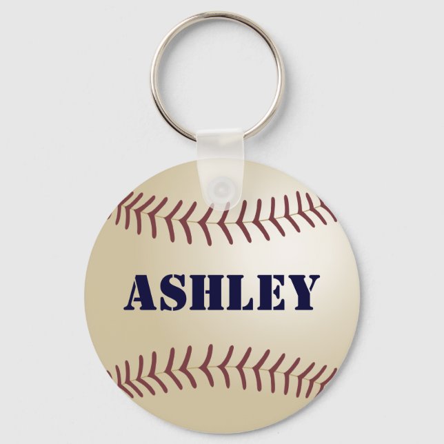 Porte-clés Ashley Baseball Keychain par 369MyName (Recto)