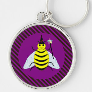 Porte-clés Assistant Abeille magique d'Halloween Purple et ba