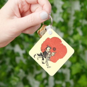 Porte-clés Assistant vintage de Oz, Dorothy avec Fleurs de Pa