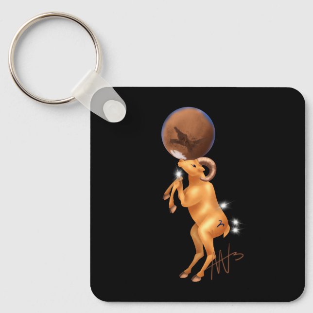 Porte-clés Astro Aries Mars Zodiac Metal (Recto)