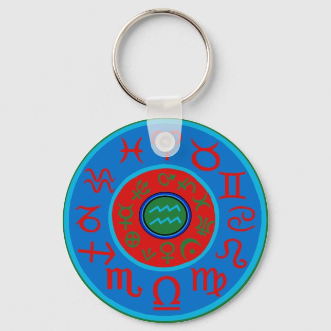 Porte-clés Astrologie Aquarius Zodiac (Recto)