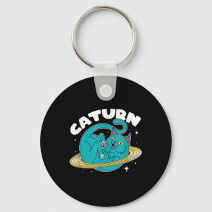 Porte-clés Astronaut Cat Planet Saturn Caturn Astronomie Love