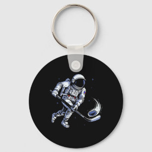 Porte-clés Astronaute de hockey spatial jouant en gravité zér