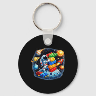 Porte-clés Astronaute Maître Constructeur Bloc de Constructio