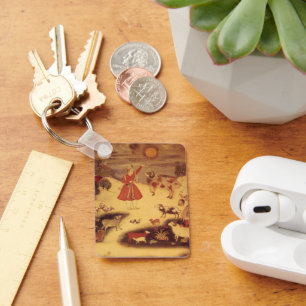 Porte-clés Astronomie vintage, art céleste asiatique antique