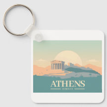 Athènes Grèce Acropole Pastel Travel