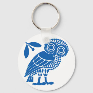 Porte-clés Athènes ville municipalité symbole emblème hibou b