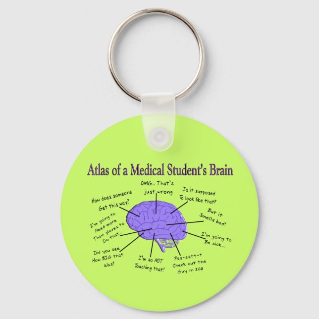 Porte-clés Atlas du cerveau d'un étudiant Médicale #2 (Recto)