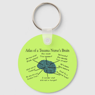 Porte-clés Atlas du cerveau d'une infirmière de traumatisme