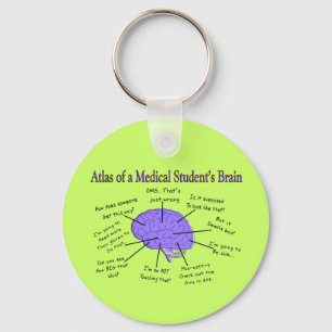 Porte-clés Atlas d'un cerveau #2 de l'étudiant en médecine