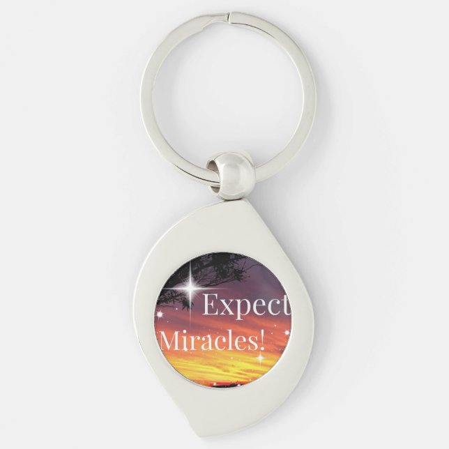 Porte-clés Attendez-vous à Miracles Sparkle Sunset Inspiratio (Devant)