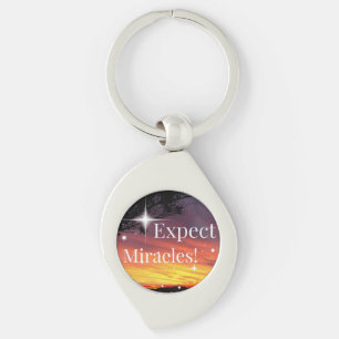 Porte-clés Attendez-vous à Miracles Sparkle Sunset Inspiratio