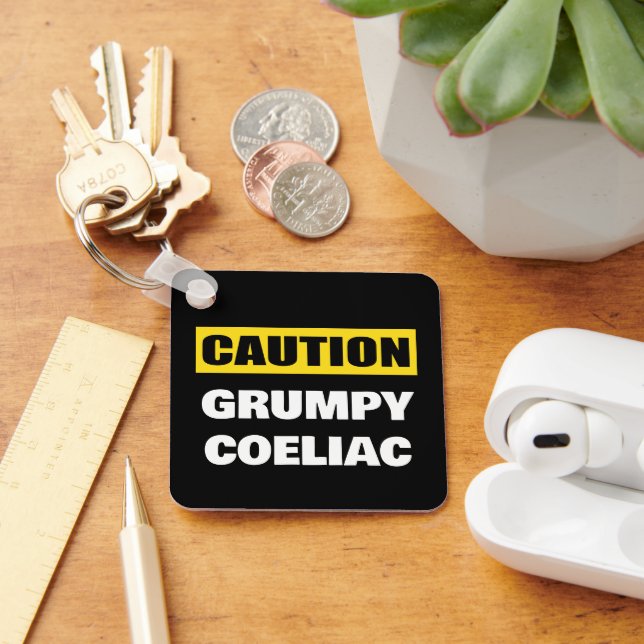 Porte-clés Attention Coeliaque Grumpy Celiac (Bureau)