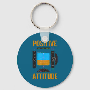 Porte-clés Attitude positive drôle pilote instrument d'aviati