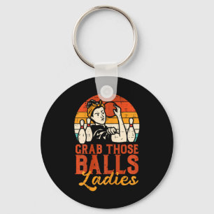 Porte-clés Attrapez ces dames Bowling Quilles Vintage Maman F