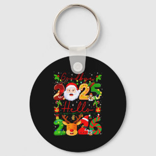 Porte-clés Au revoir 2025 Bonjour 2026 Bonne Année Noël F
