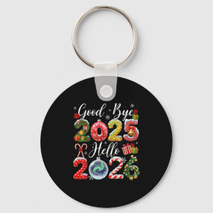 Porte-clés Au revoir 2025 Bonjour 2026 Joyeux Noël Bonne Anné