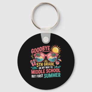 Porte-clés Au revoir 5e année Bonjour l'été Vibes Collège